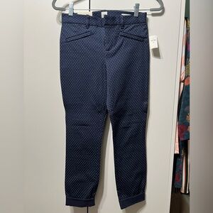 Gap skinny ankle pant blue polka dots